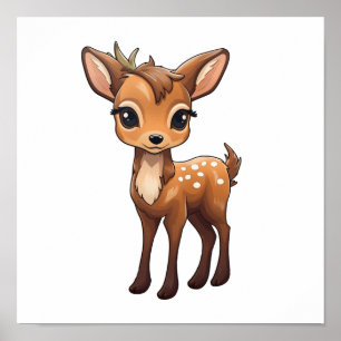 Póster ilustracion personalizado de venado