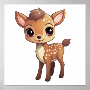 Póster ilustracion personalizado de venado