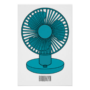 Póster Ilustracion personalizado de ventilador
