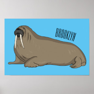 Póster Ilustracion personalizado de Walrus