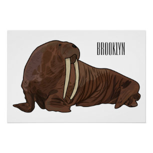 Póster Ilustracion personalizado de Walrus