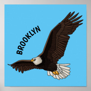 Póster Ilustracion personalizado del águila calva