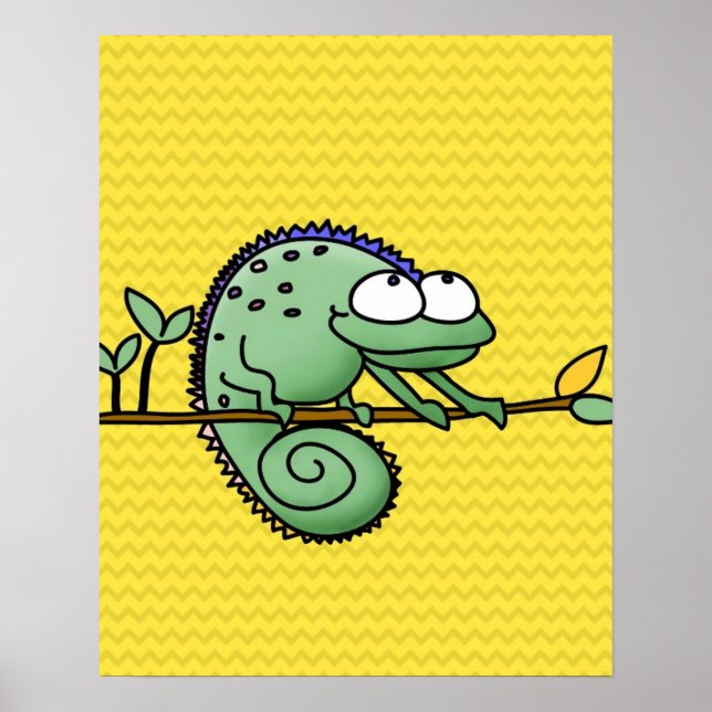 Póster Ilustracion Personalizado divertida de Lizard (Frente)