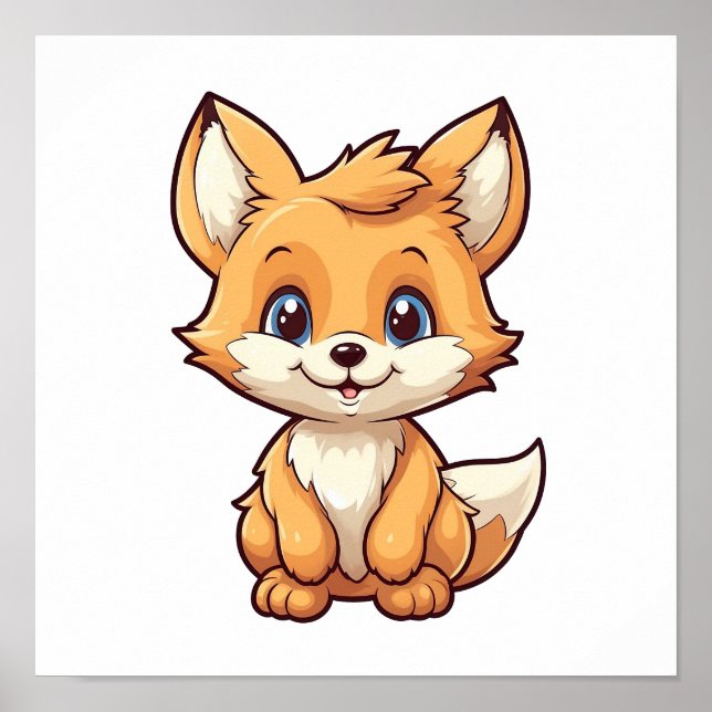 Póster ilustracion personalizado fox (Frente)