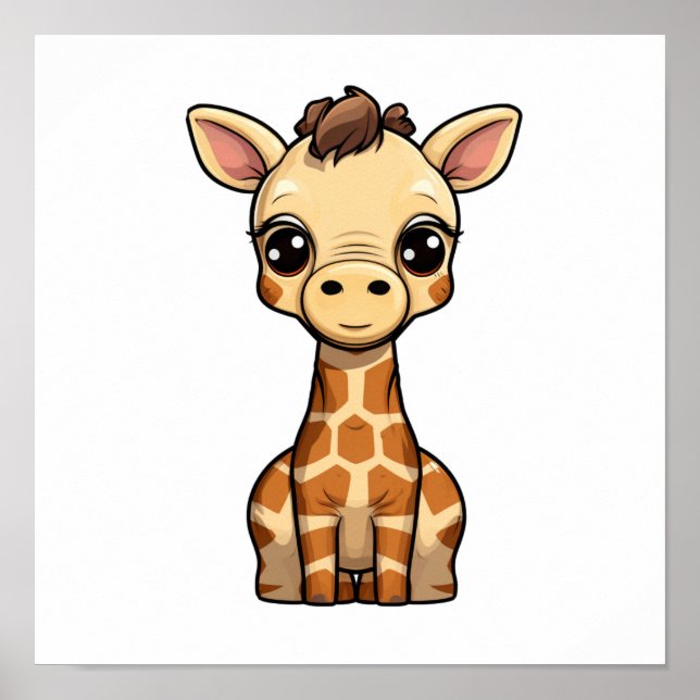 Póster ilustracion personalizado giraffe (Frente)