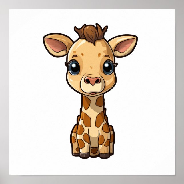 Póster ilustracion personalizado giraffe (Frente)