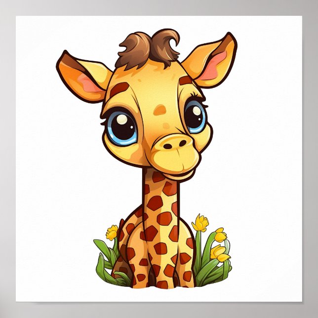 Póster ilustracion personalizado giraffe (Frente)