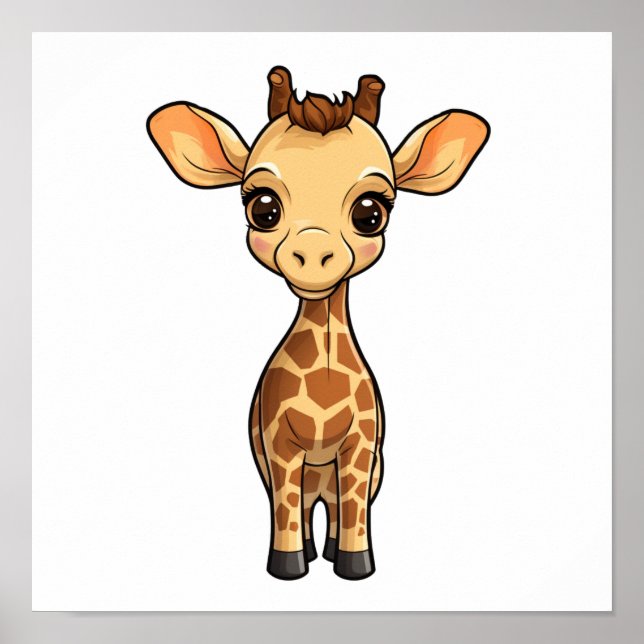 Póster ilustracion personalizado giraffe (Frente)