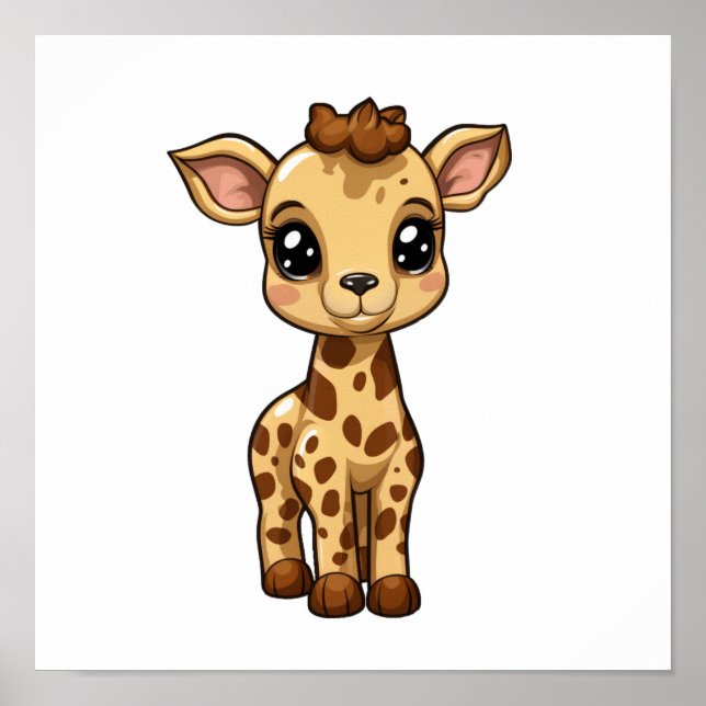Póster ilustracion personalizado giraffe (Frente)
