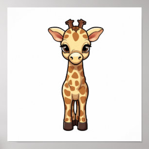 Póster ilustracion personalizado giraffe