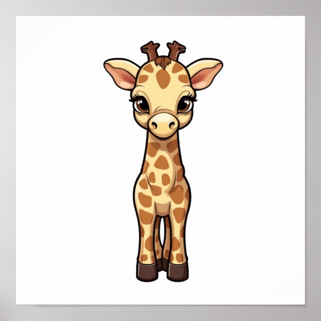 Póster ilustracion personalizado giraffe (Frente)