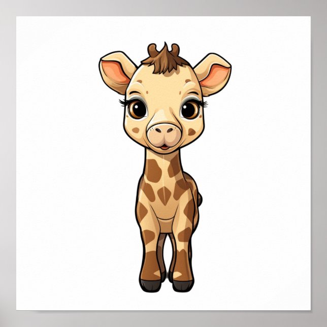 Póster ilustracion personalizado giraffe (Frente)