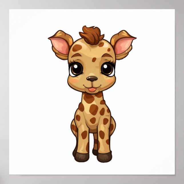 Póster ilustracion personalizado giraffe (Frente)