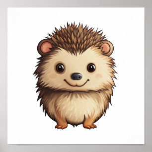 Póster ilustracion personalizado hedgehog