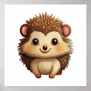 Póster ilustracion personalizado hedgehog