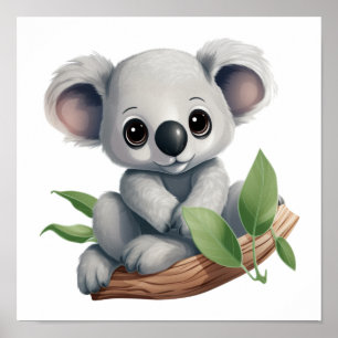 Póster ilustracion personalizado koala