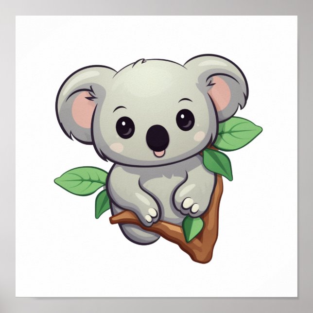 Póster ilustracion personalizado koala (Frente)