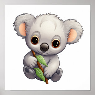Póster ilustracion personalizado koala