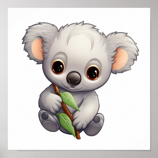 Póster ilustracion personalizado koala (Frente)