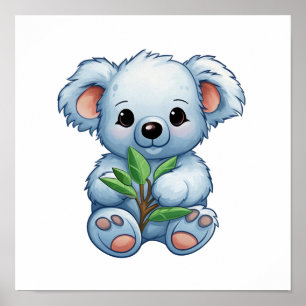 Póster ilustracion personalizado koala