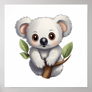 Póster ilustracion personalizado koala