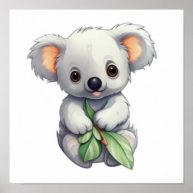 Póster ilustracion personalizado koala (Frente)