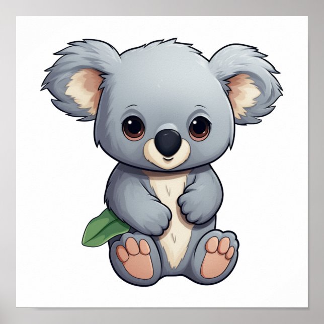 Póster ilustracion personalizado koala (Frente)
