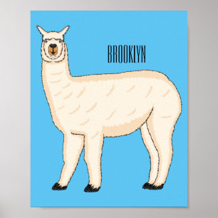 Póster Ilustracion personalizado Llama