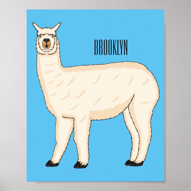Póster Ilustracion personalizado Llama (Frente)