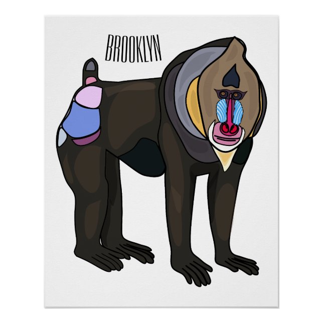 Póster Ilustracion personalizado Mandrill (Anverso)