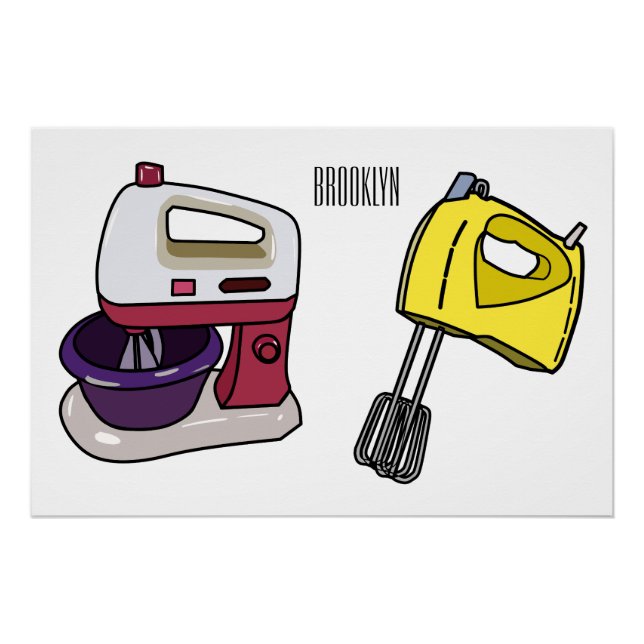 Póster Ilustracion personalizado mezclador (Anverso)