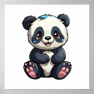 Póster ilustracion personalizado panda