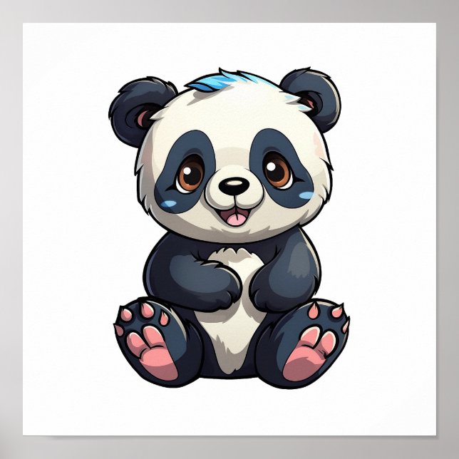 Póster ilustracion personalizado panda (Frente)