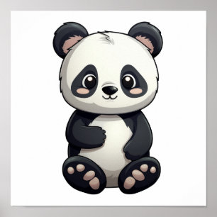 Póster ilustracion personalizado panda