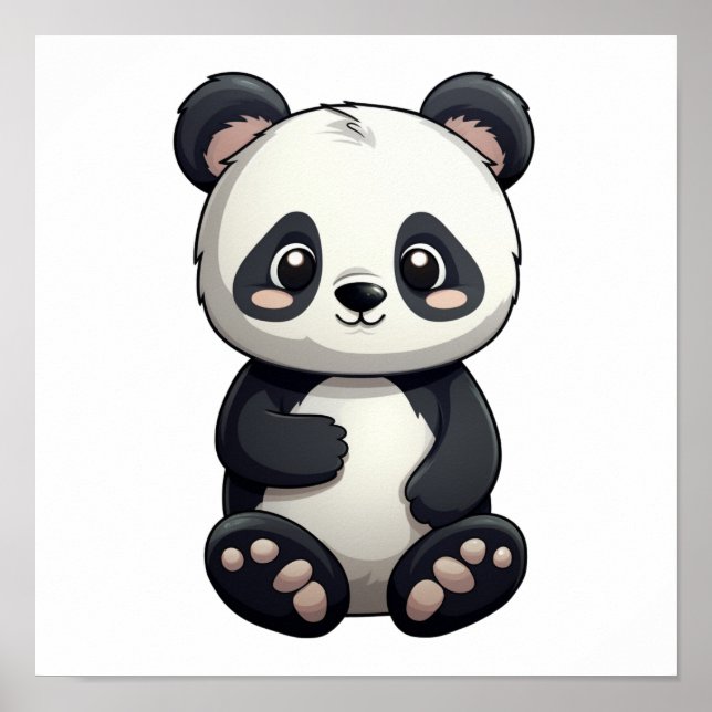 Póster ilustracion personalizado panda (Frente)