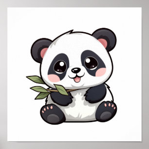 Póster ilustracion personalizado panda