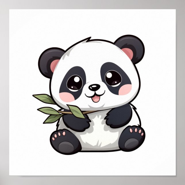 Póster ilustracion personalizado panda (Frente)