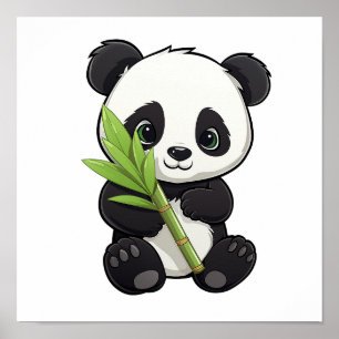 Póster ilustracion personalizado panda