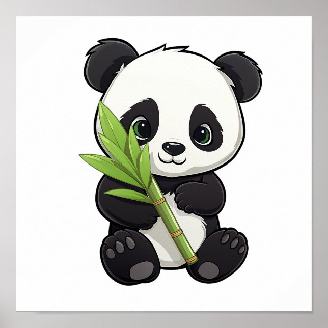 Póster ilustracion personalizado panda (Frente)