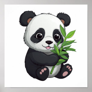 Póster ilustracion personalizado panda