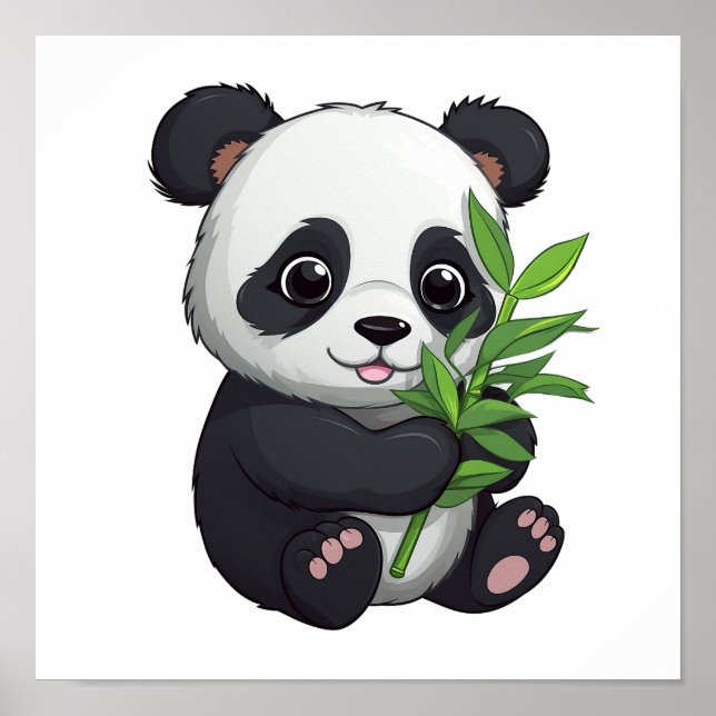 Póster ilustracion personalizado panda (Frente)