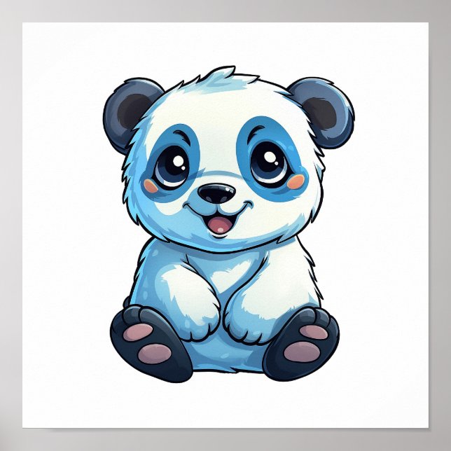 Póster ilustracion personalizado panda (Frente)