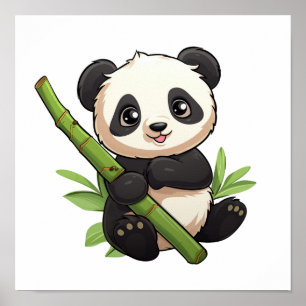 Póster ilustracion personalizado panda