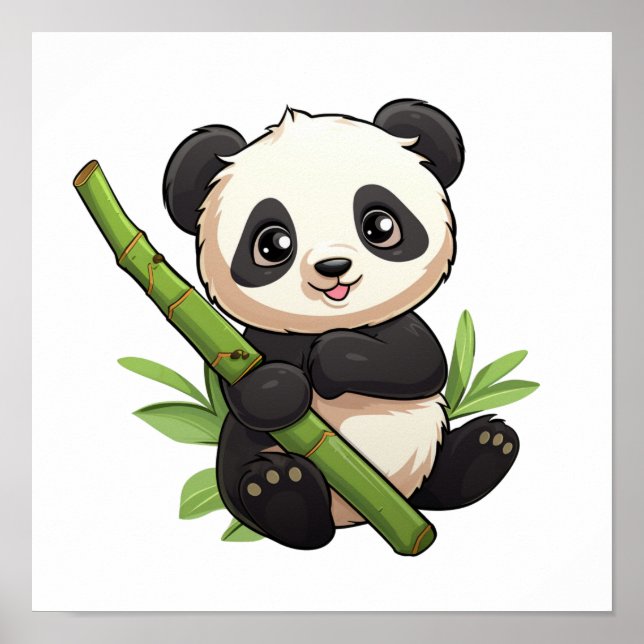 Póster ilustracion personalizado panda (Frente)
