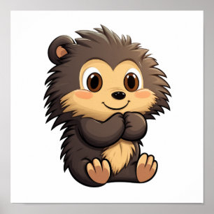 Póster ilustracion personalizado porcupine