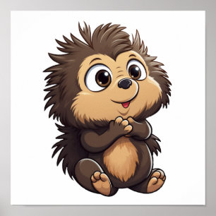 Póster ilustracion personalizado porcupine