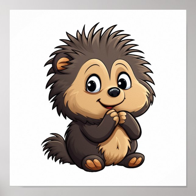 Póster ilustracion personalizado porcupine (Frente)