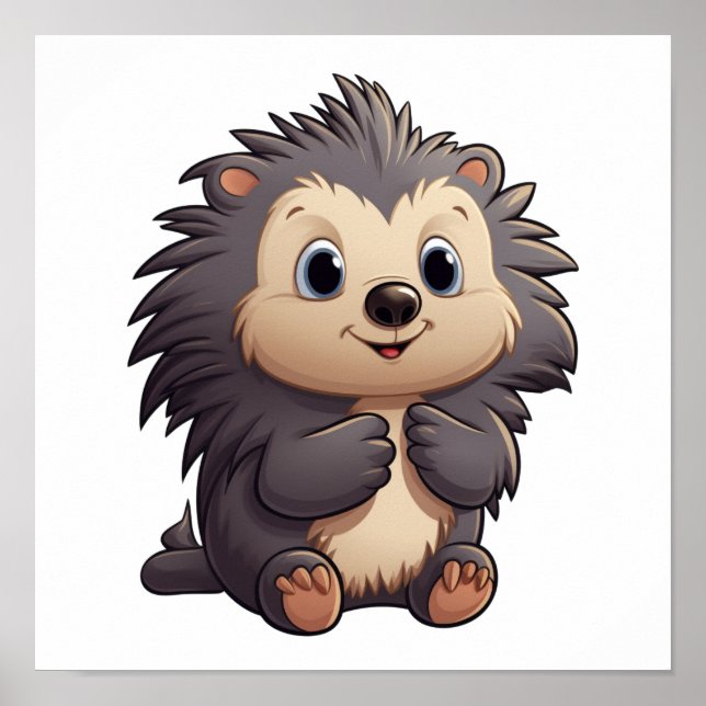 Póster ilustracion personalizado porcupine (Frente)