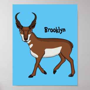 Póster Ilustracion personalizado Pronghorn