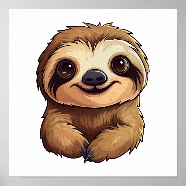 Póster ilustracion personalizado sloth (Frente)